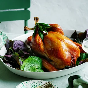 Dry-brined five-spiced roast turkey for Christmas