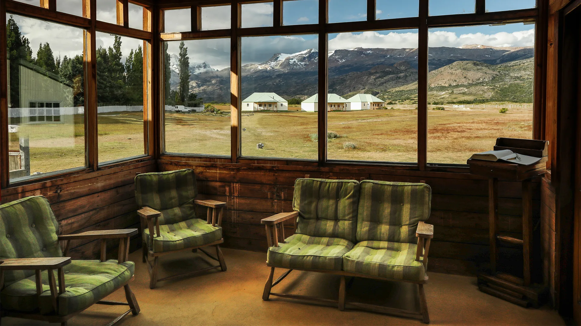 Estancia Cristina outlook from sitting room.