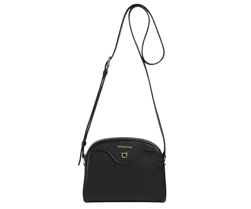 Ferragamo Eram pebbled-leather cross-body bag.