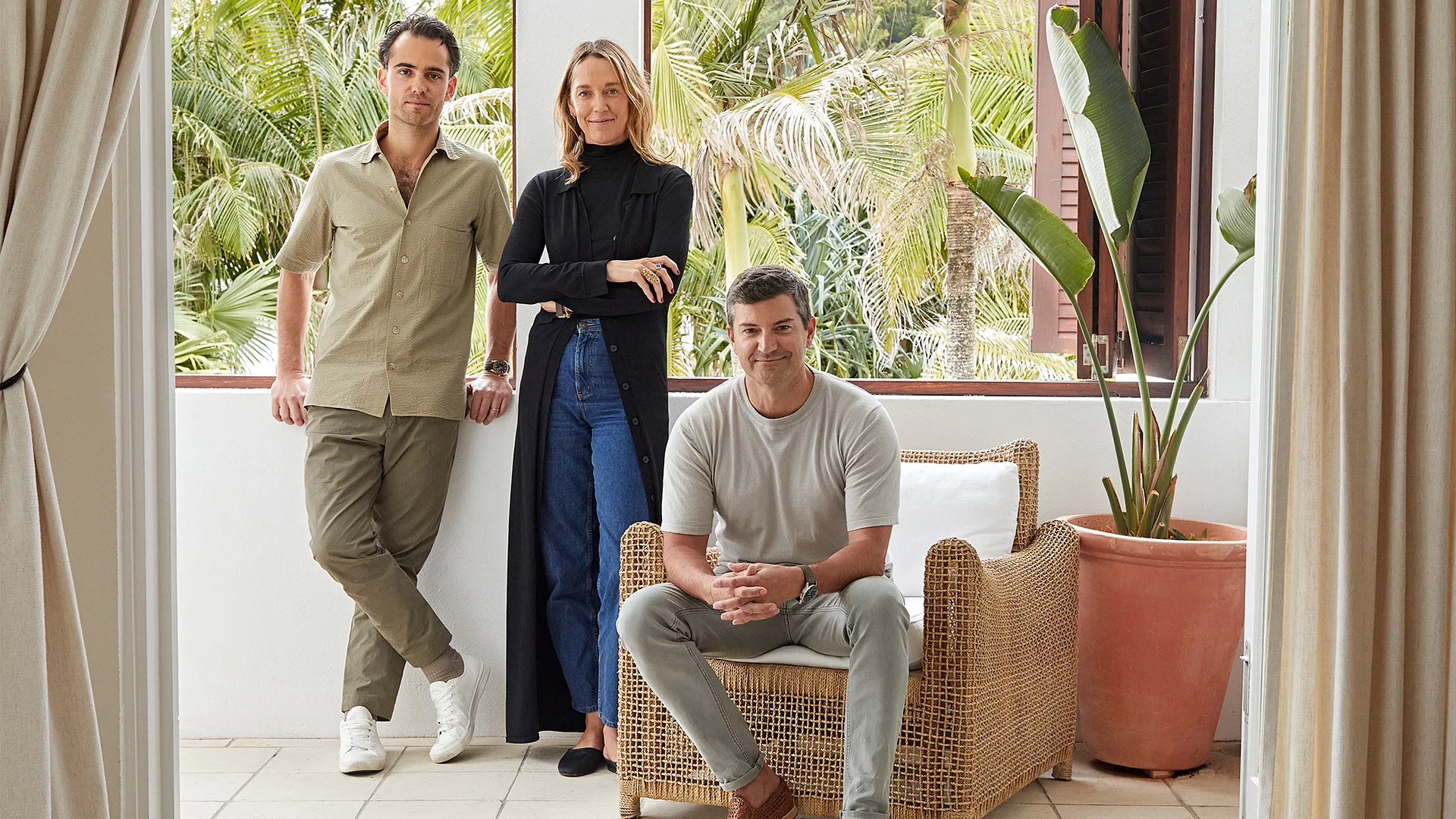Managing director Jordy Catalano, interior designer Tamsin Johnson and general manager Marty McCaig.