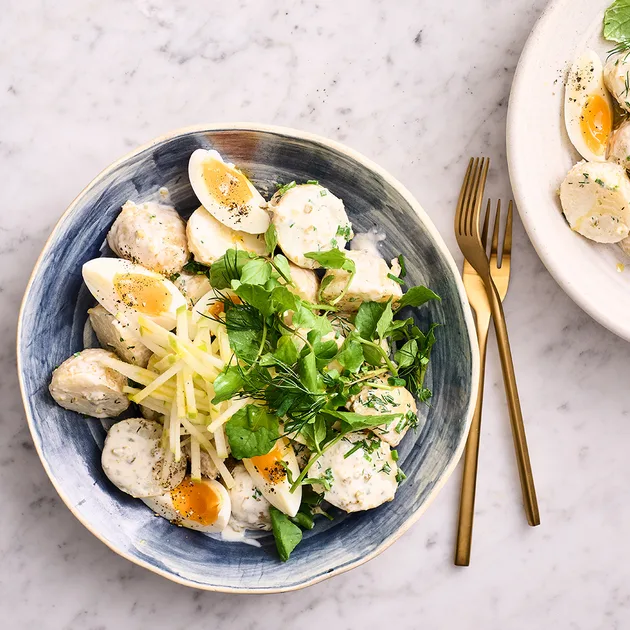The ultimate potato salad recipe with egg, apple and watercress - Gourmet Traveller