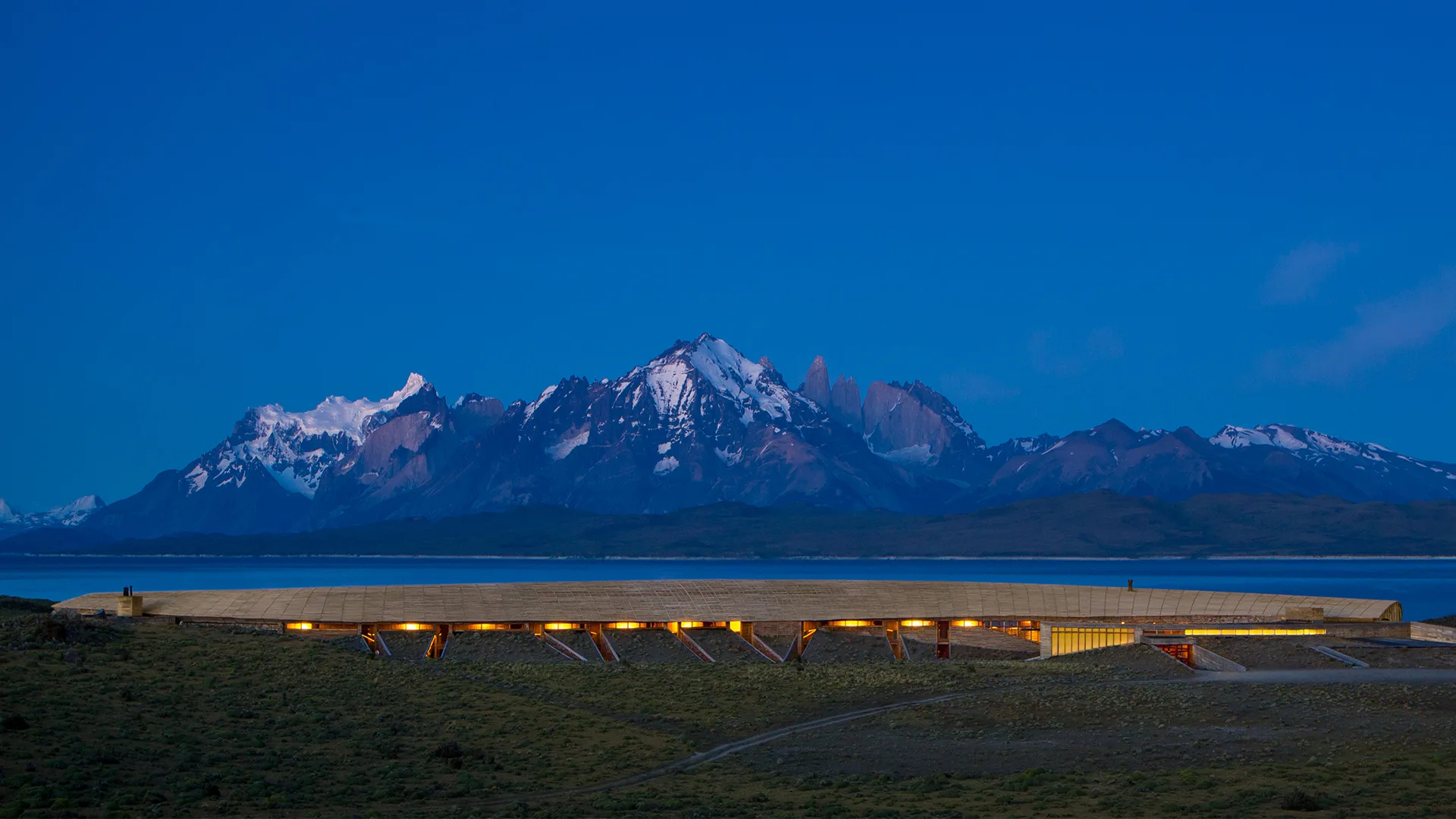 Tierra Patagonia twilight view in our travel guide