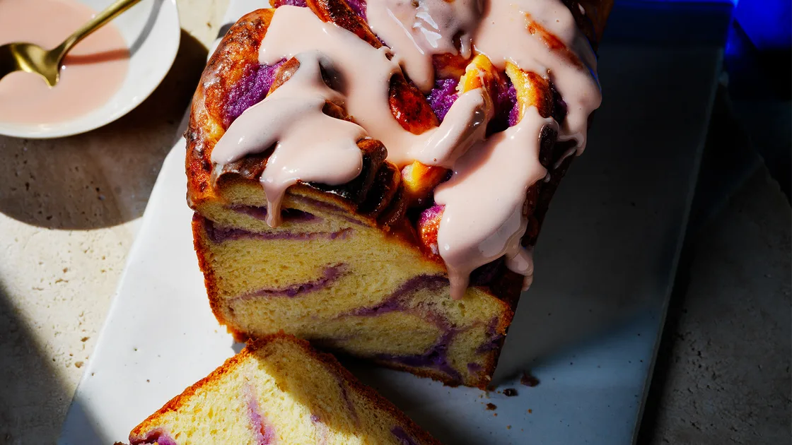 Ube babka with blood orange recipe - Gourmet Traveller