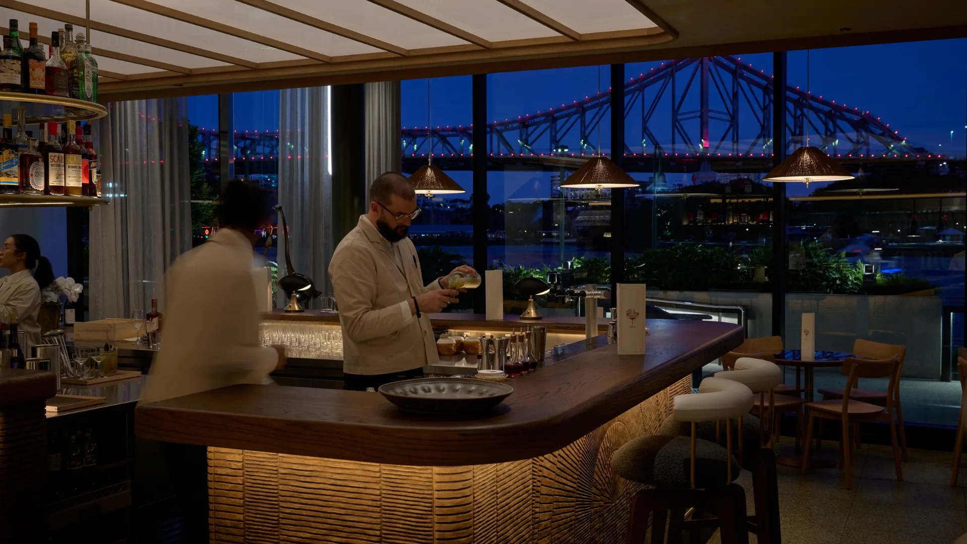 The view from the bar at Supernormal in Brisbane