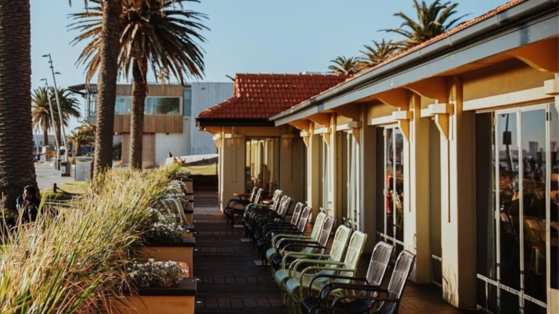 The outdoor dining at Donovans