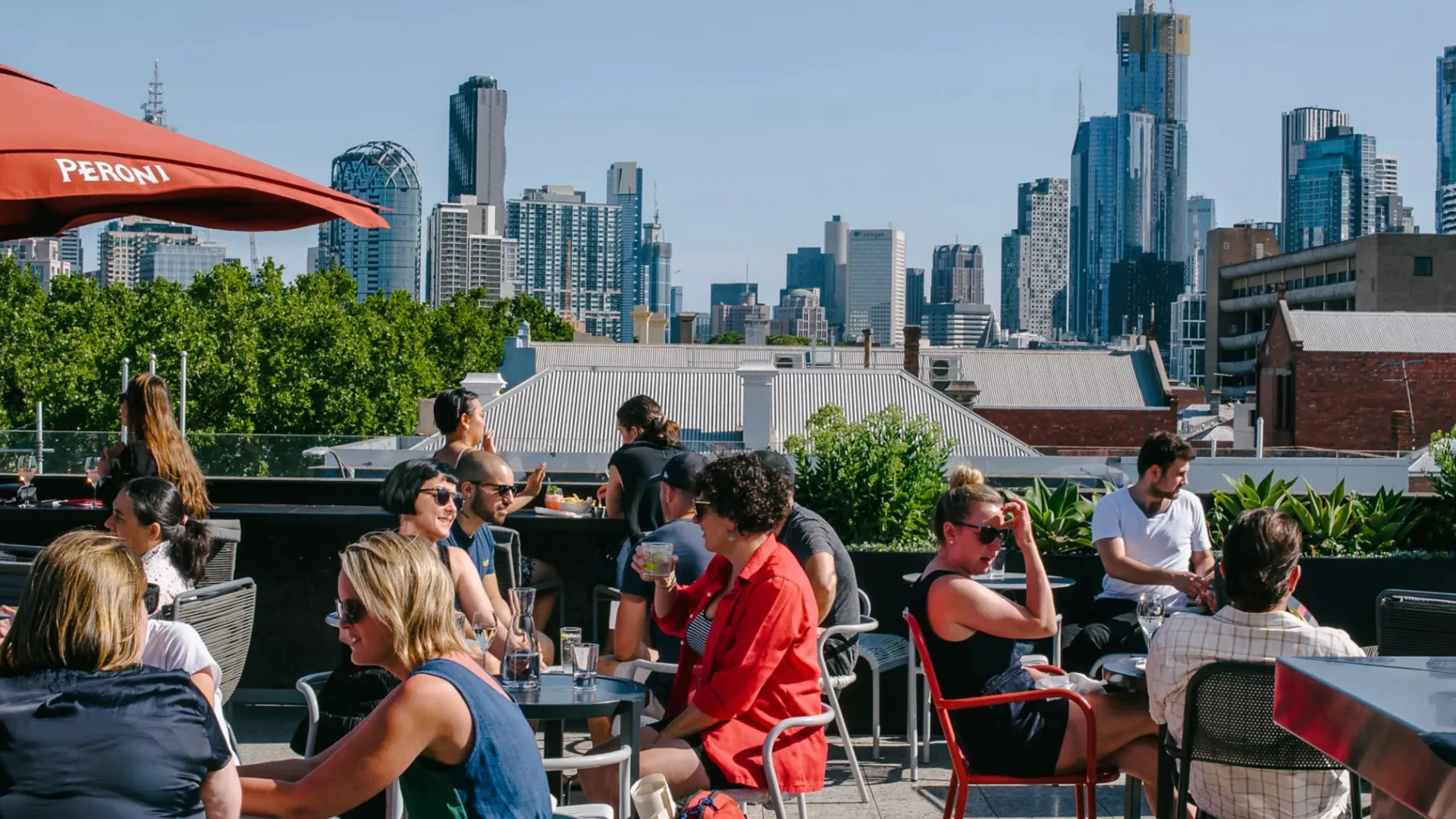 The rooftop at Johnny's Green Room