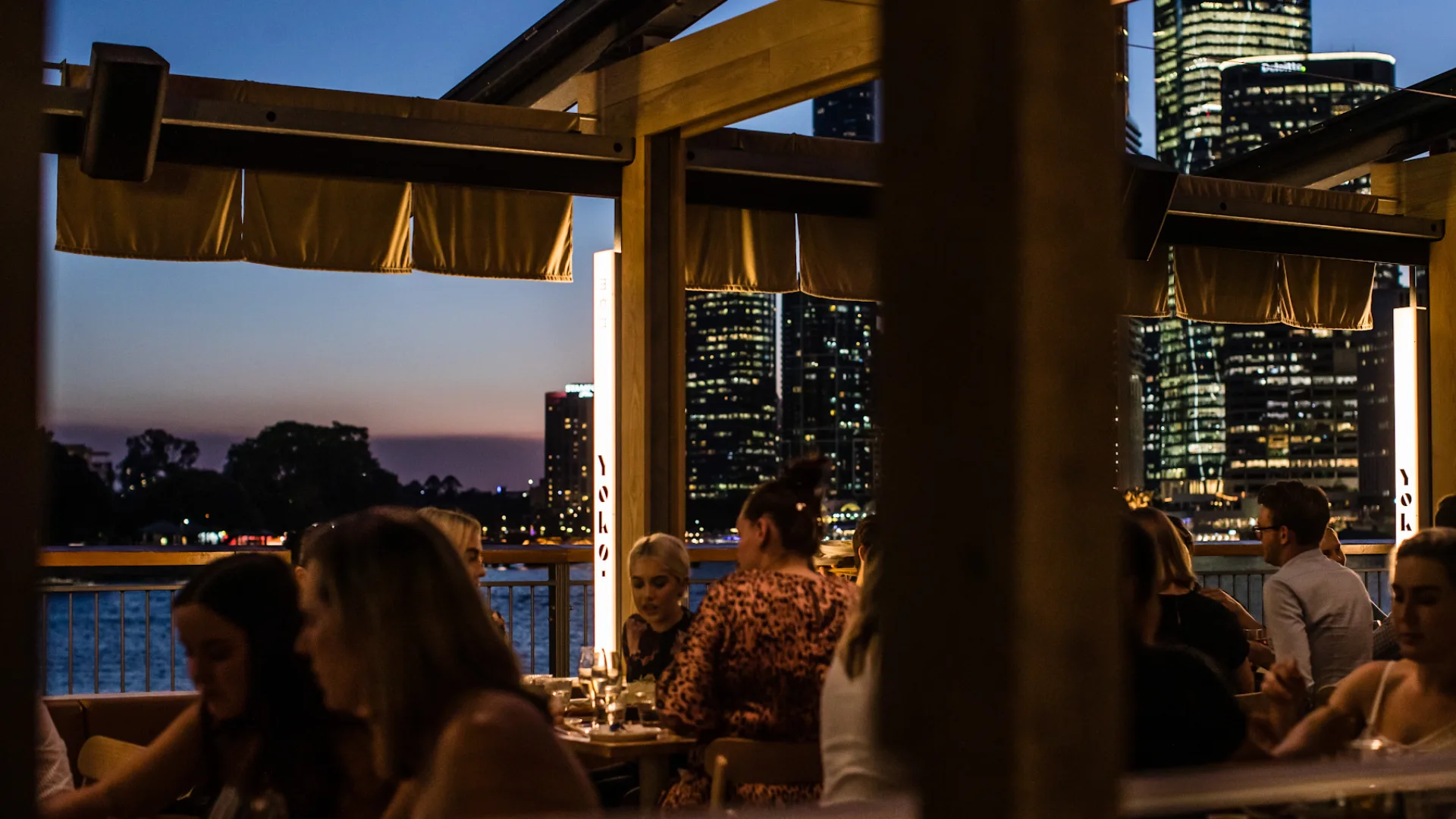 The outside dining at Yoko in Brisbane