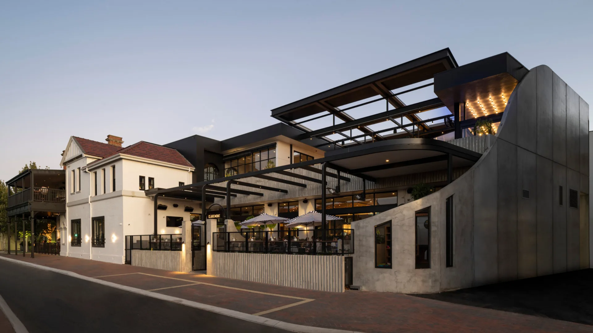 The Claremont Hotel facade in Claremont, Western Australia