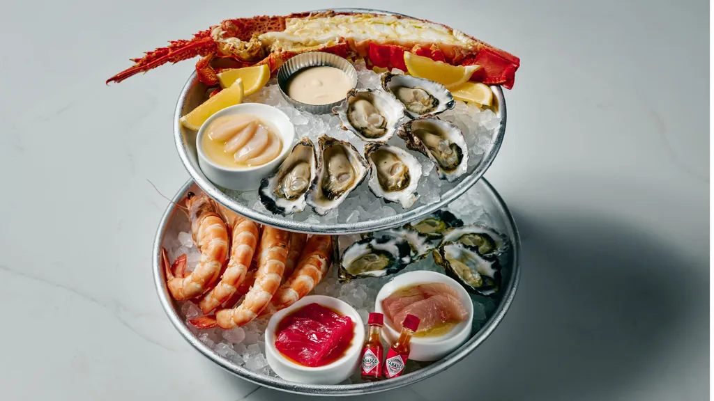 Seafood tower at soon-to-open restaurant Maison Bâtard in Melbourne