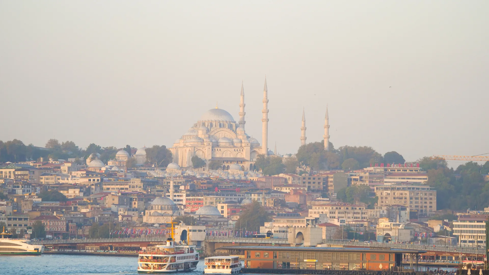 The view of Istanbul city from Silver Ray docking point