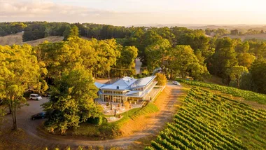 An aerial view of the Pike & Joyce Winery in Adelaide Hills