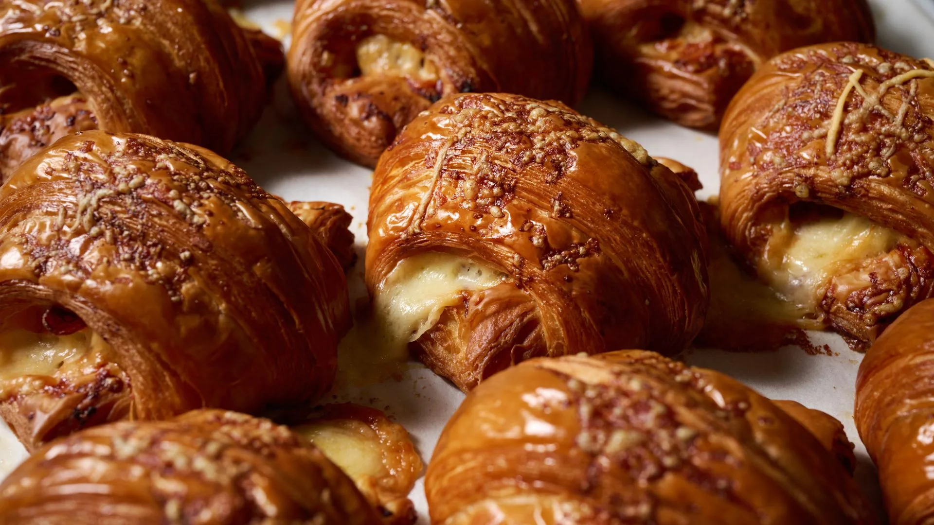 ham and gruyere cheese croissants at Lune Sydney