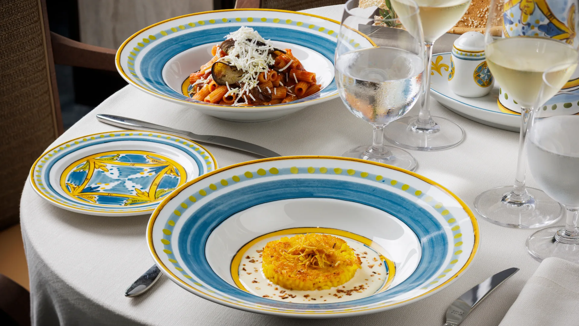 A meal onboard the Silver Ray