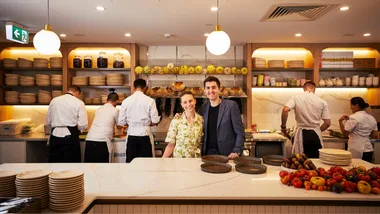 Josh and Julie Niland inside Petermen on Sydney's North Shore