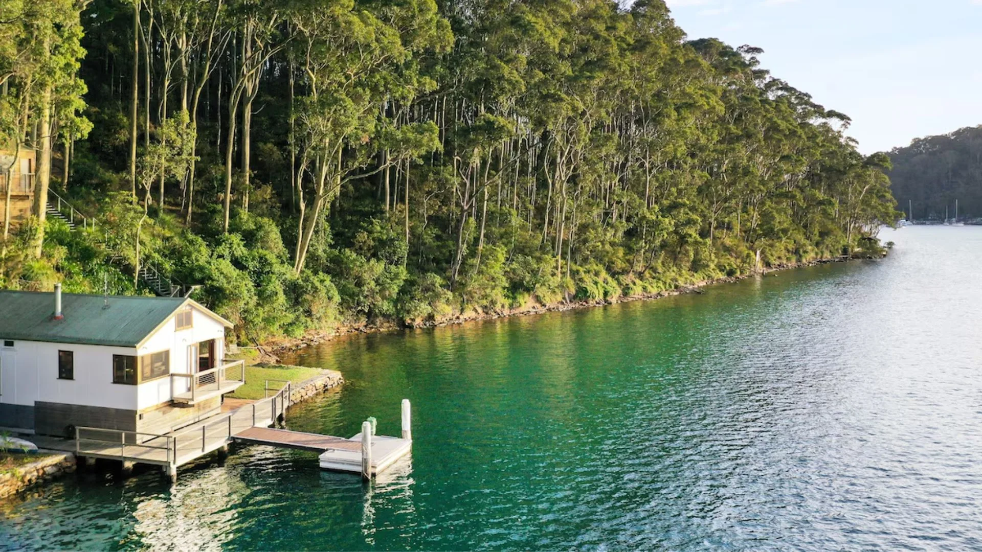 You’re guaranteed to not be disturbed at this water access-only stay. Photo: Soul Home via Airbnb.