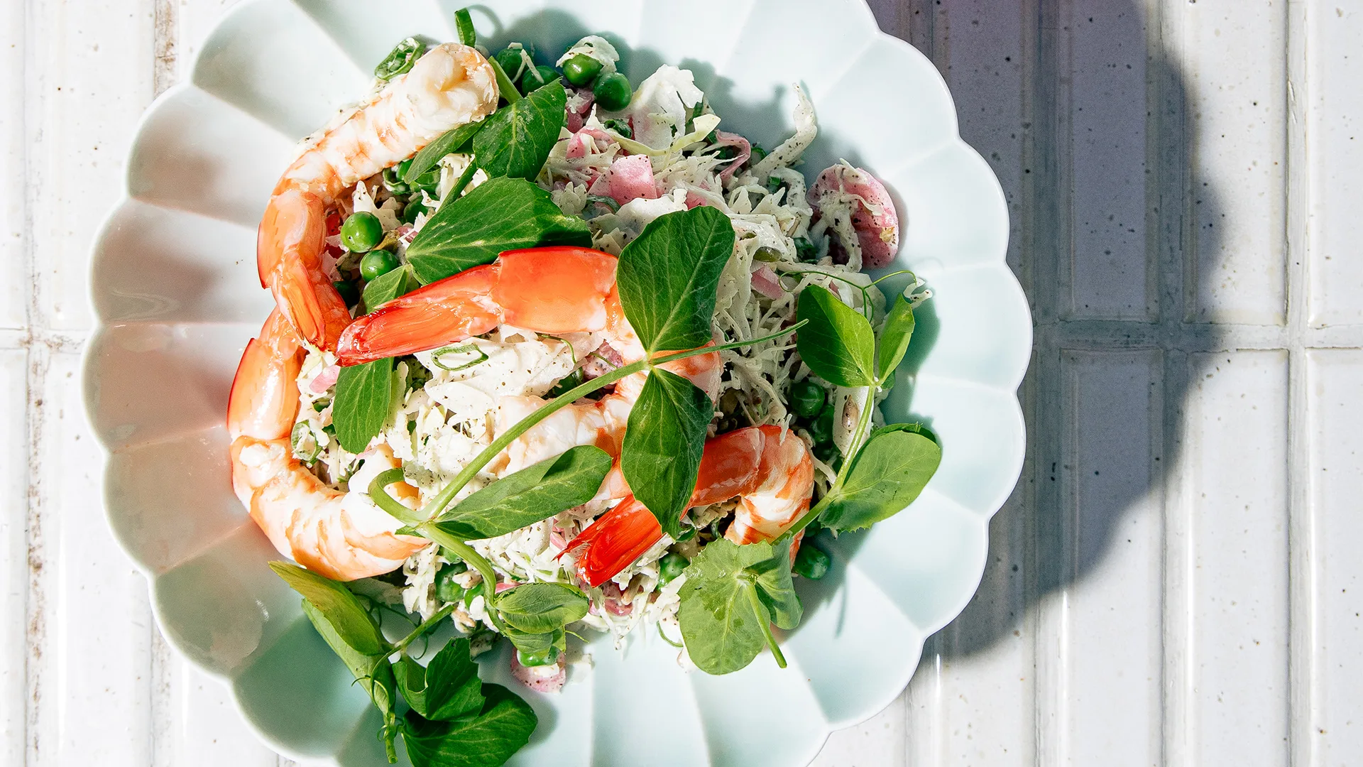 Fresh prawn dish at Kirra Beach House.