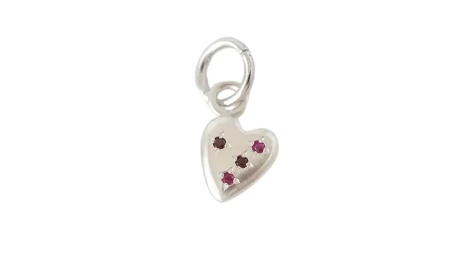 argentsilversmith couer love charm in silver