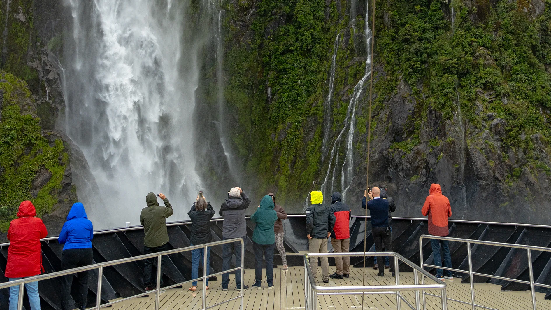 Scenic Cruise guests getting up close and personal with beautiful fjord views