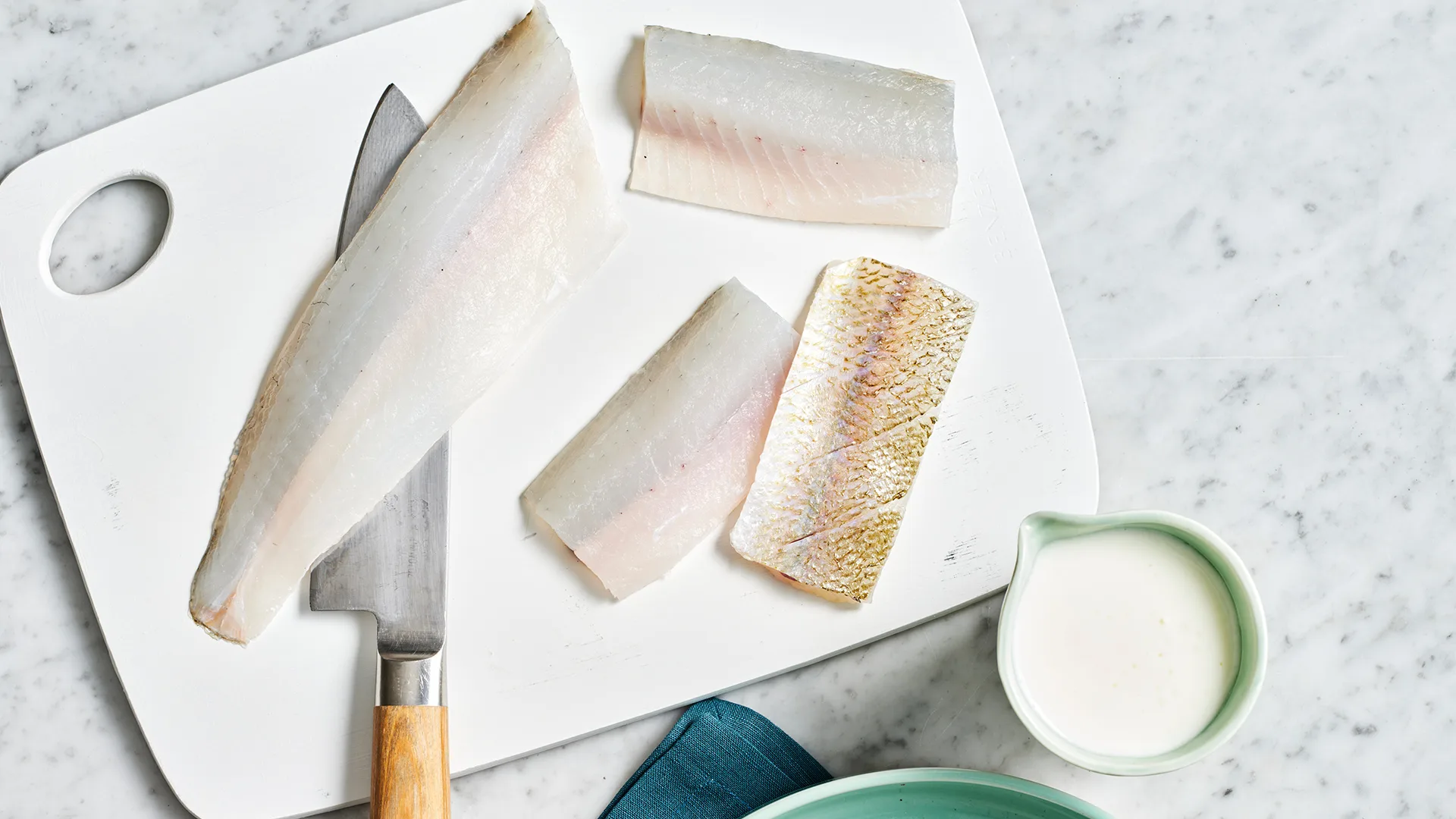 Filleting and halving the sand whiting for the ultimate fish sandwich