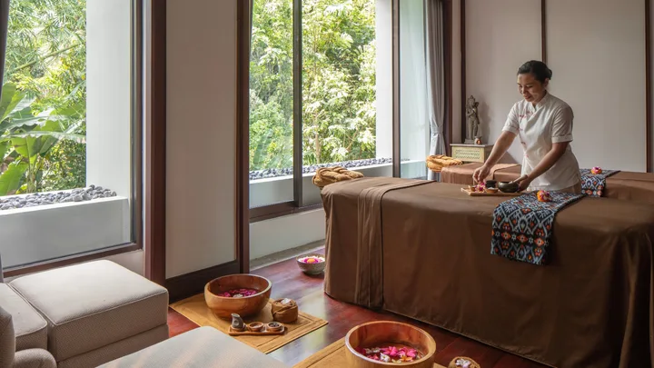 The tranquil day spa at Ananantara Ubud Resort