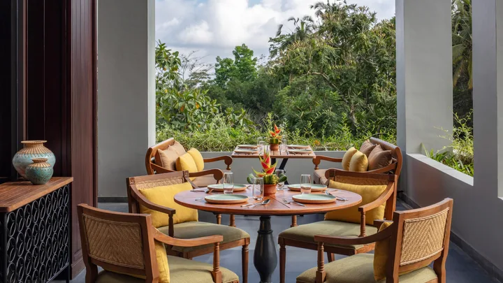 Kirana serves all-day dining at Anantara Ubud with the option of indoor and outdoor tables