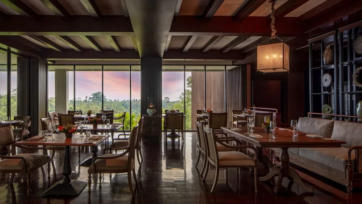 Anantara Ubud's fine dining restaurant Amerta interior