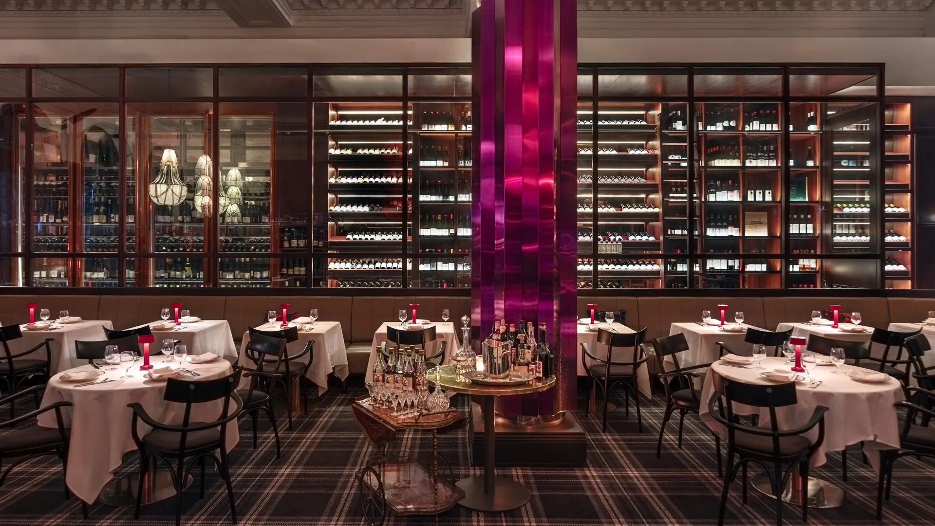 The grand dining room at Eleven Barrack