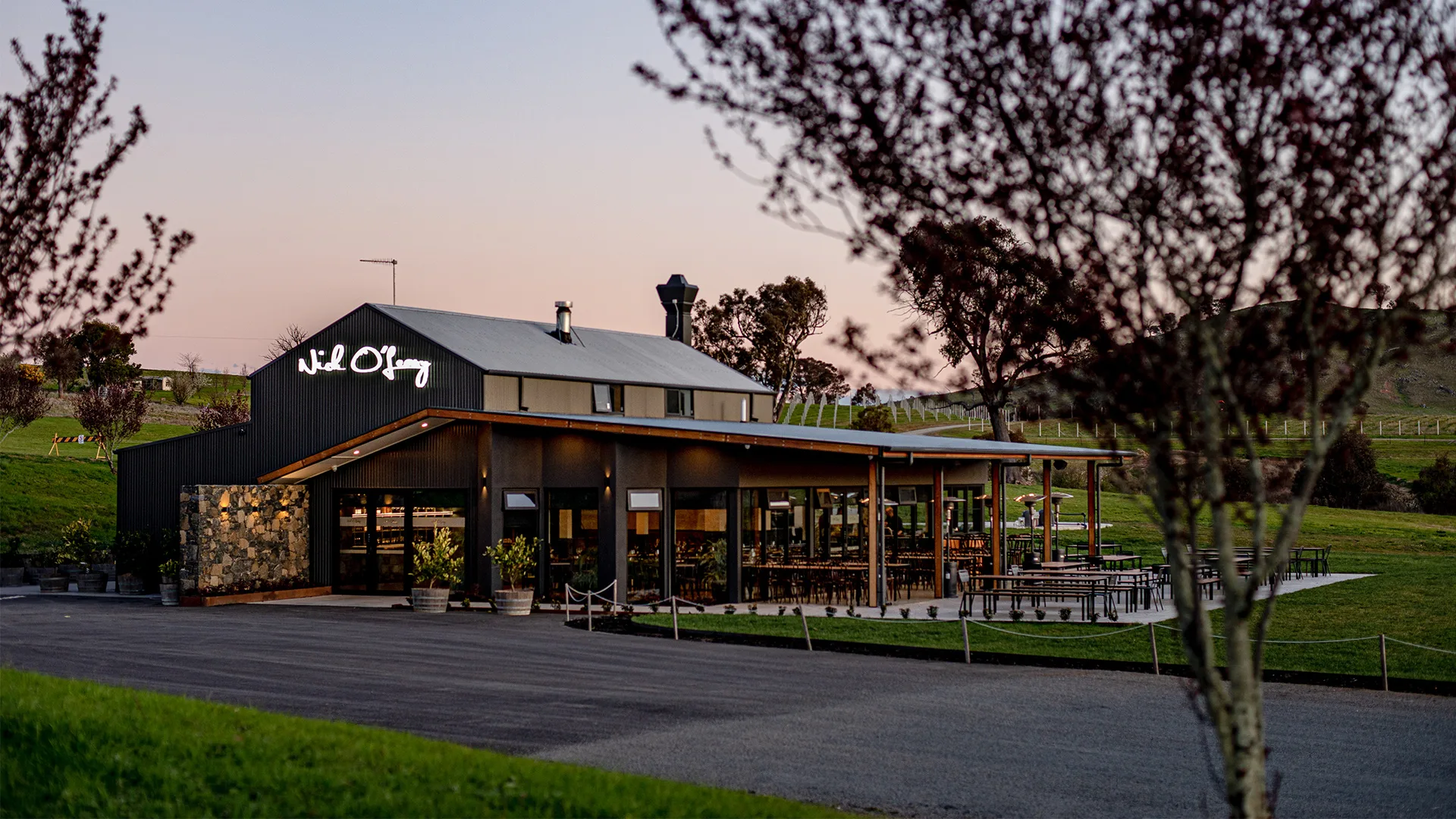 The Nick O'Leary restaurant and cellar door in Wallaroo, NSW.