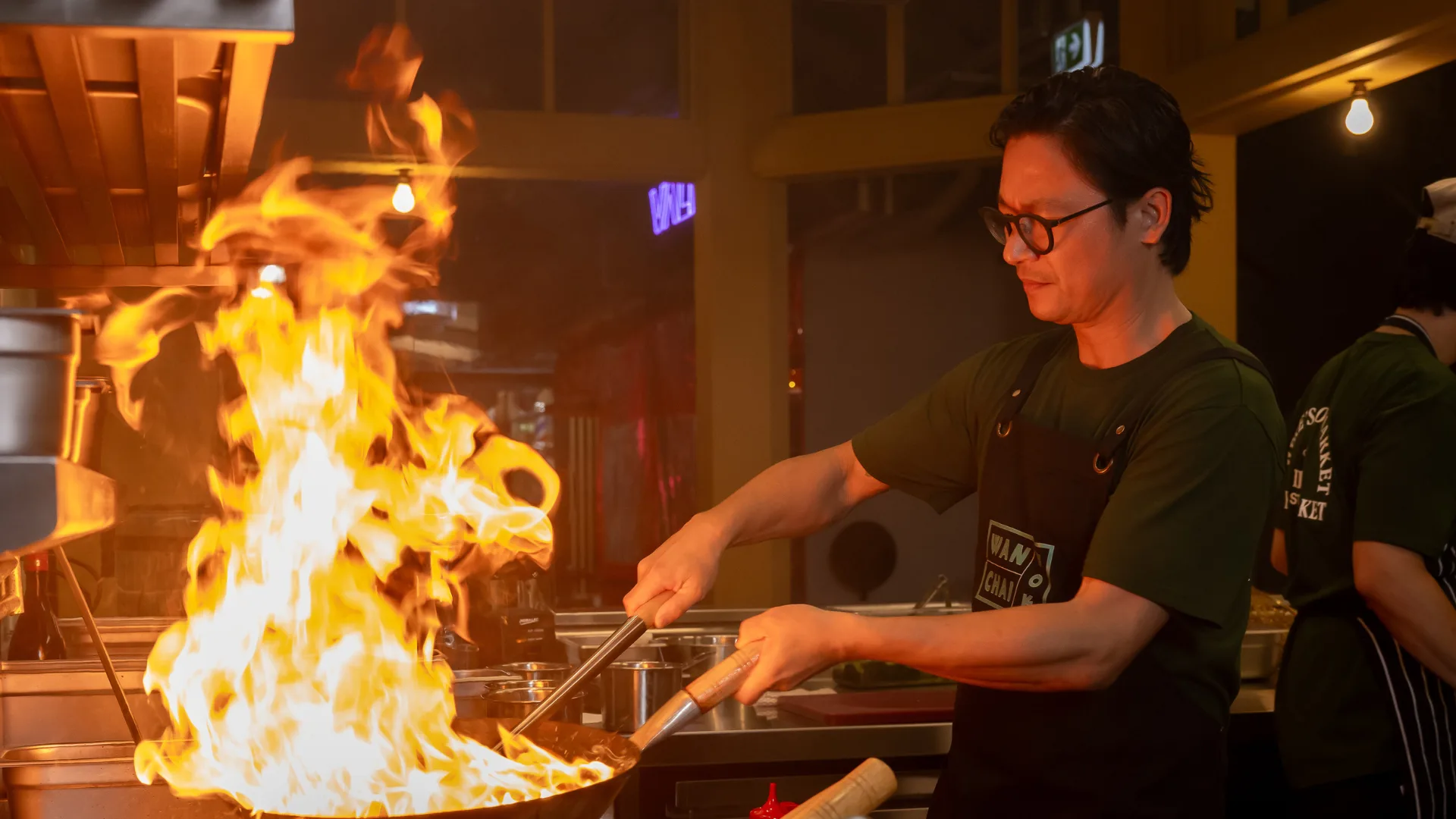 Luke Nguyen on the tools at Hay St Markets