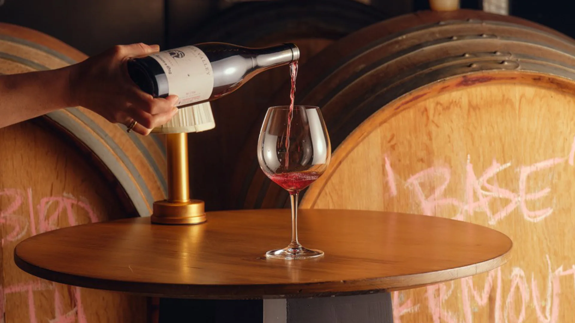 Wine being poured at Jayden Ong WInery & Cellar Bar