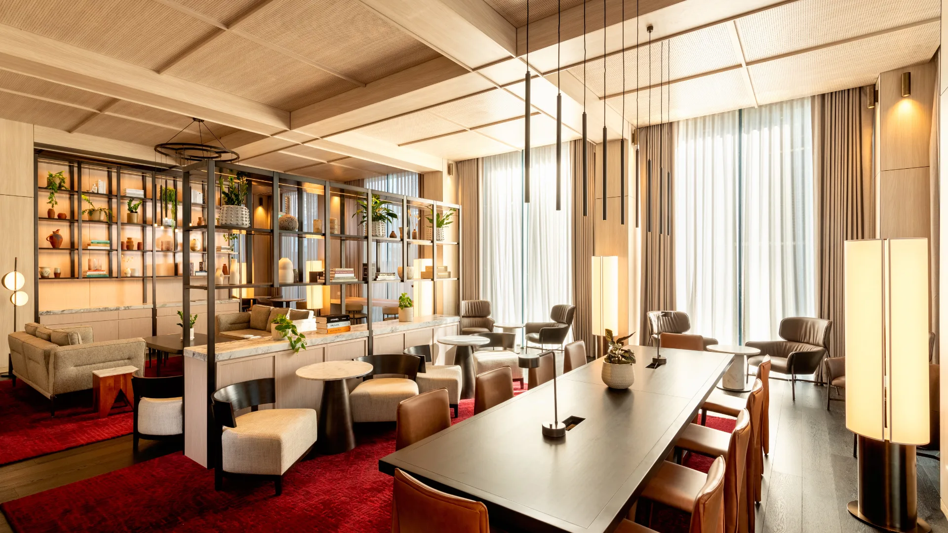 The club lounge interiors at the Adelaide Marriott, South Australia