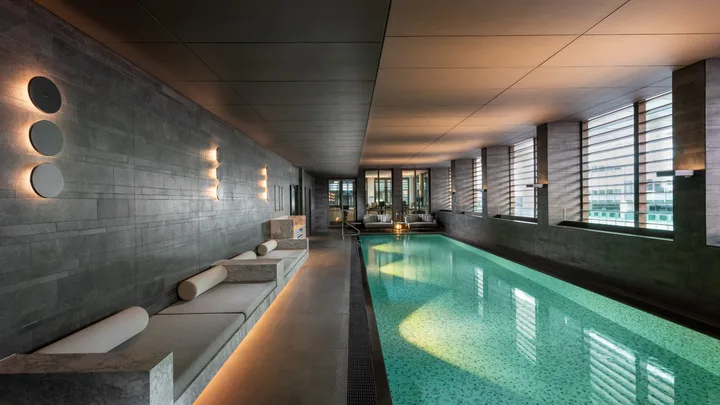 The indoor pool at the Adelaide Marriott, South Australia