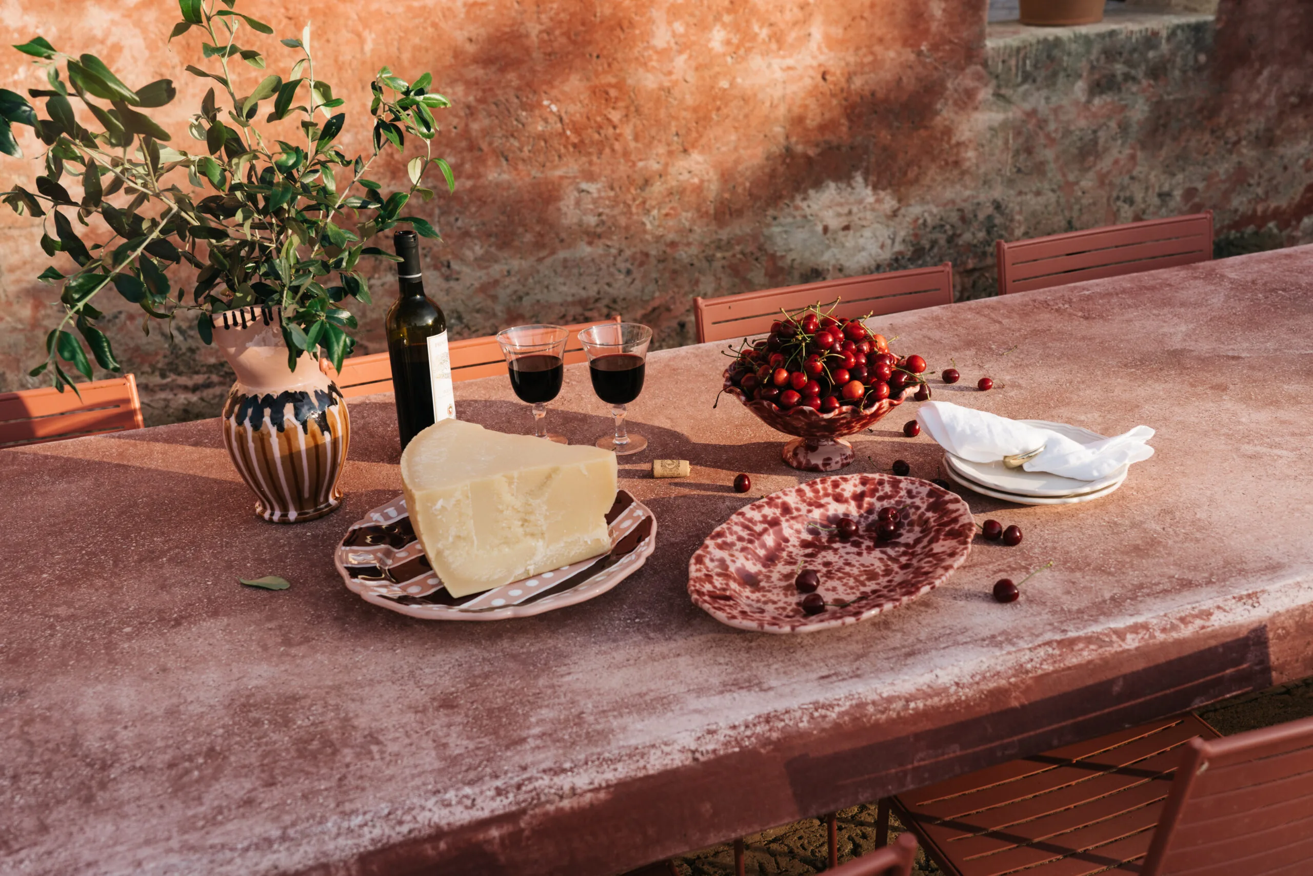 Alex and Trahanas hand-painted speckled oval platter makes for the perfect Mother's Day gift
