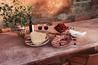 Alex and Trahanas hand-painted speckled oval platter makes for the perfect Mother's Day gift