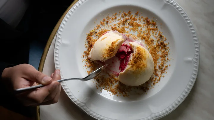 Signature cassata dessert at Wildflower, Bells at Killcare.