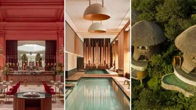 3 images of the newest hotel openings around the world, from Vietnam resort suites, New York poolside and Rome dining hall