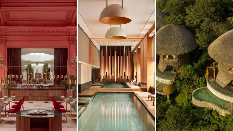 3 images of the newest hotel openings around the world, from Vietnam resort suites, New York poolside and Rome dining hall