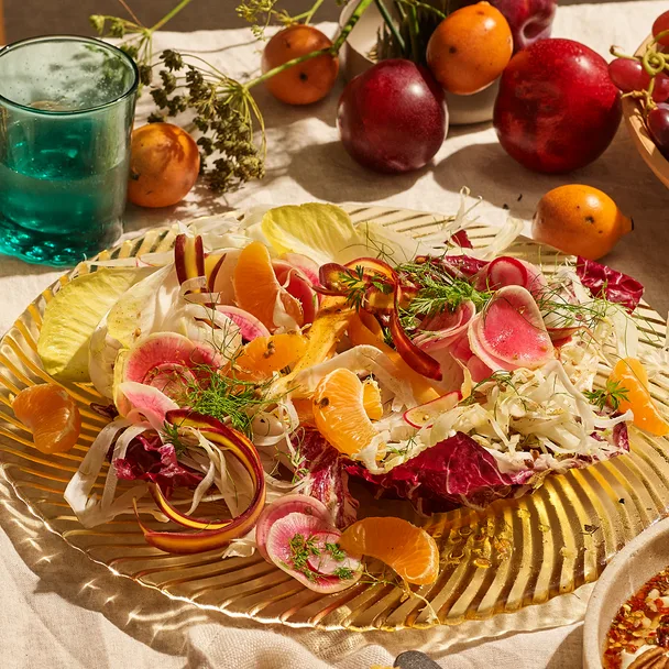 Heirloom carrot and mandarin salad