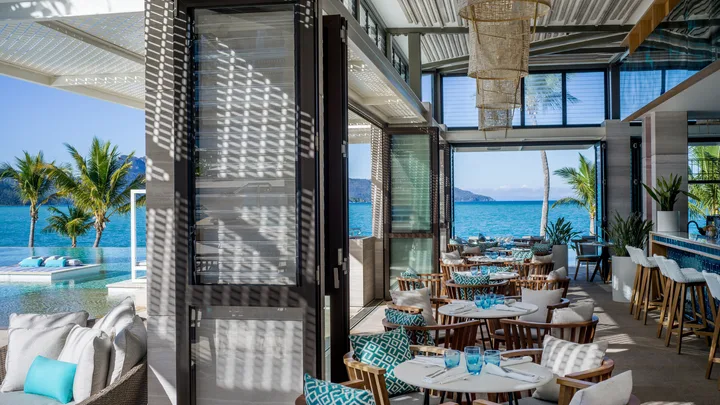 Asian-style Bam Bam diner overlooking the ocean at Intercontinental Hayman Island, Great Barrier Reef
