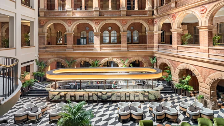The elegant Treasury restaurant on the ground floor of Intercontinental Sydney