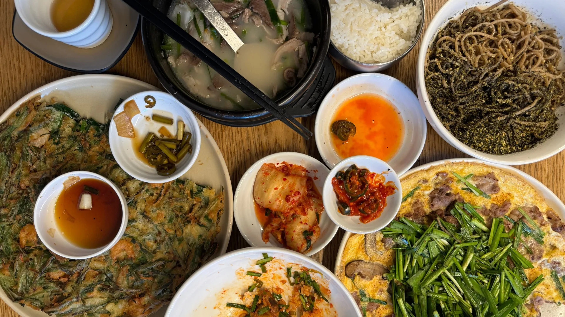 Korean spread at Yeodingsik in Lidcombe