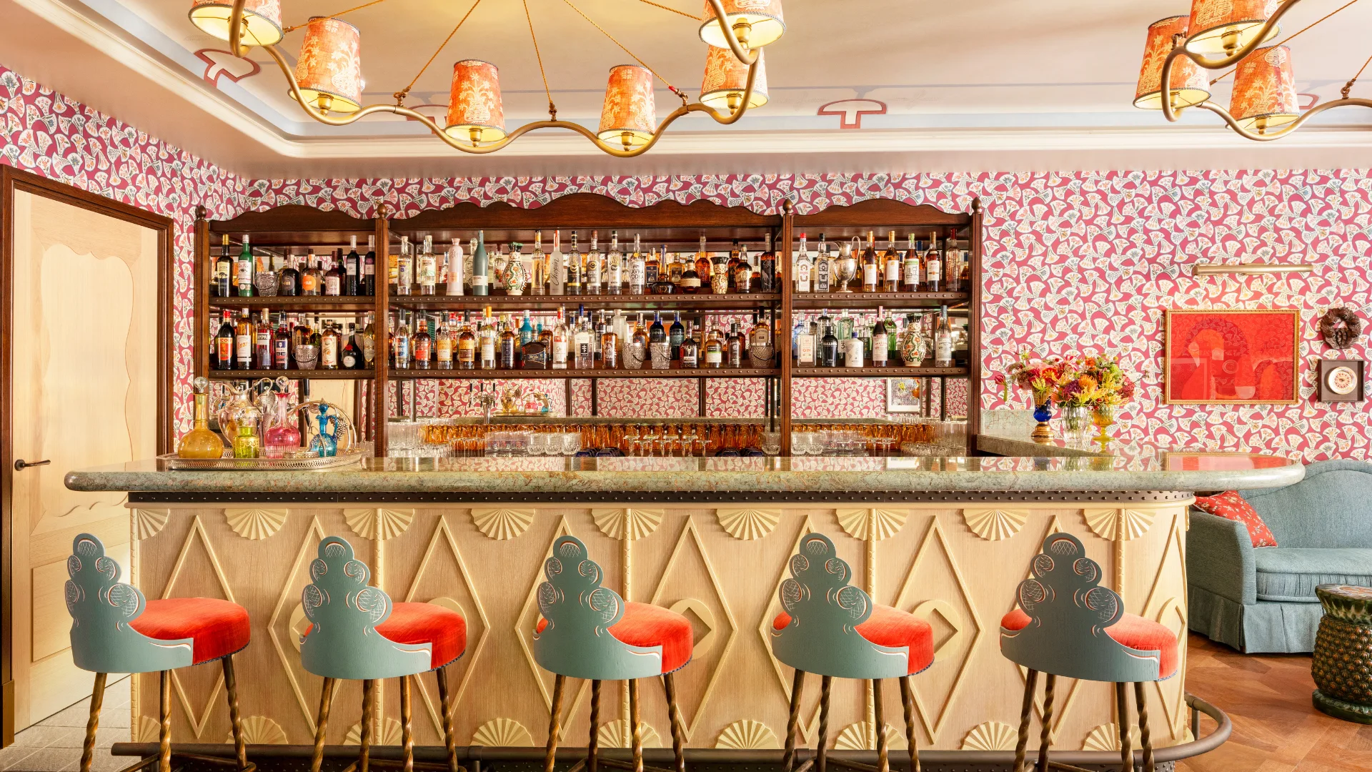 The bar at Le Grand Mazarin hotel