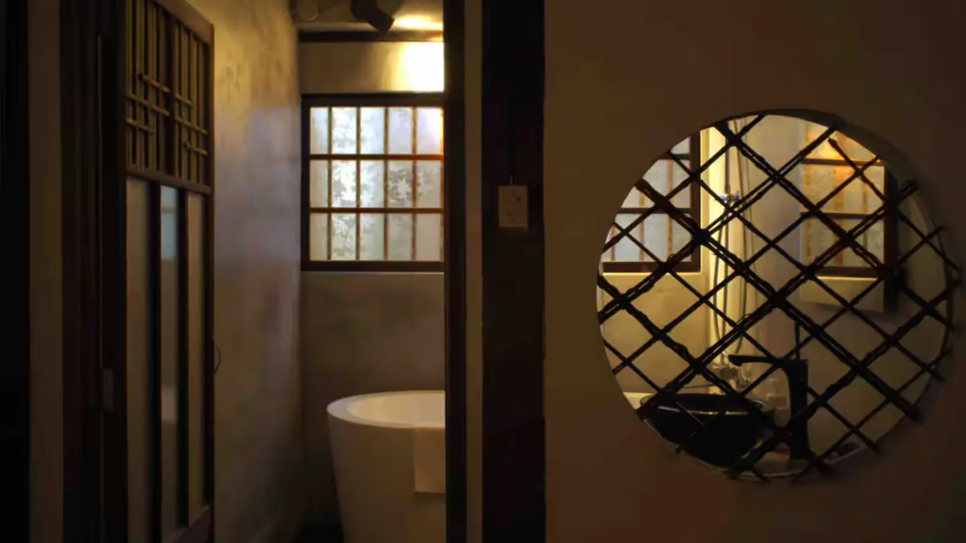 The traditional interiors of Meiji Period Townhouse, an airbnb in Osaka