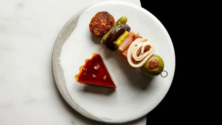 Fine dining at Saint Peter restaurant at The Grand National, Paddington.