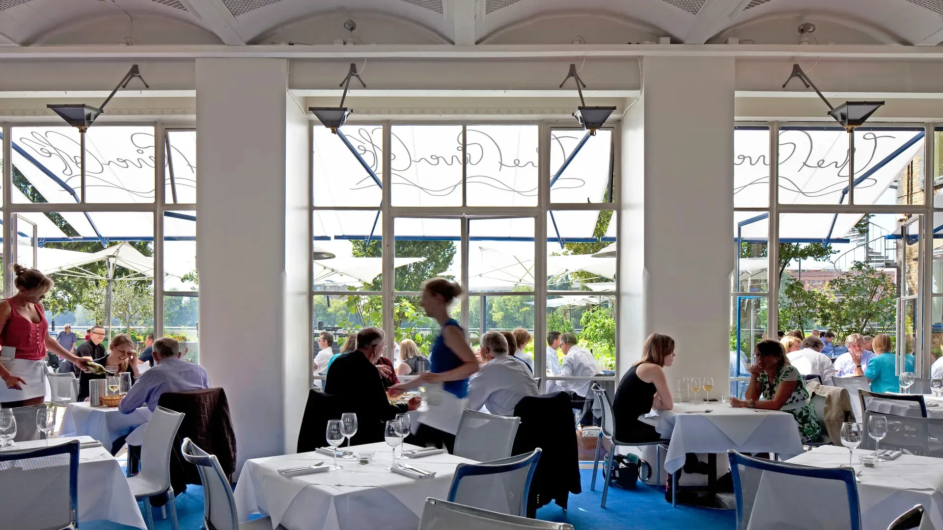 The River Cafe dining room.