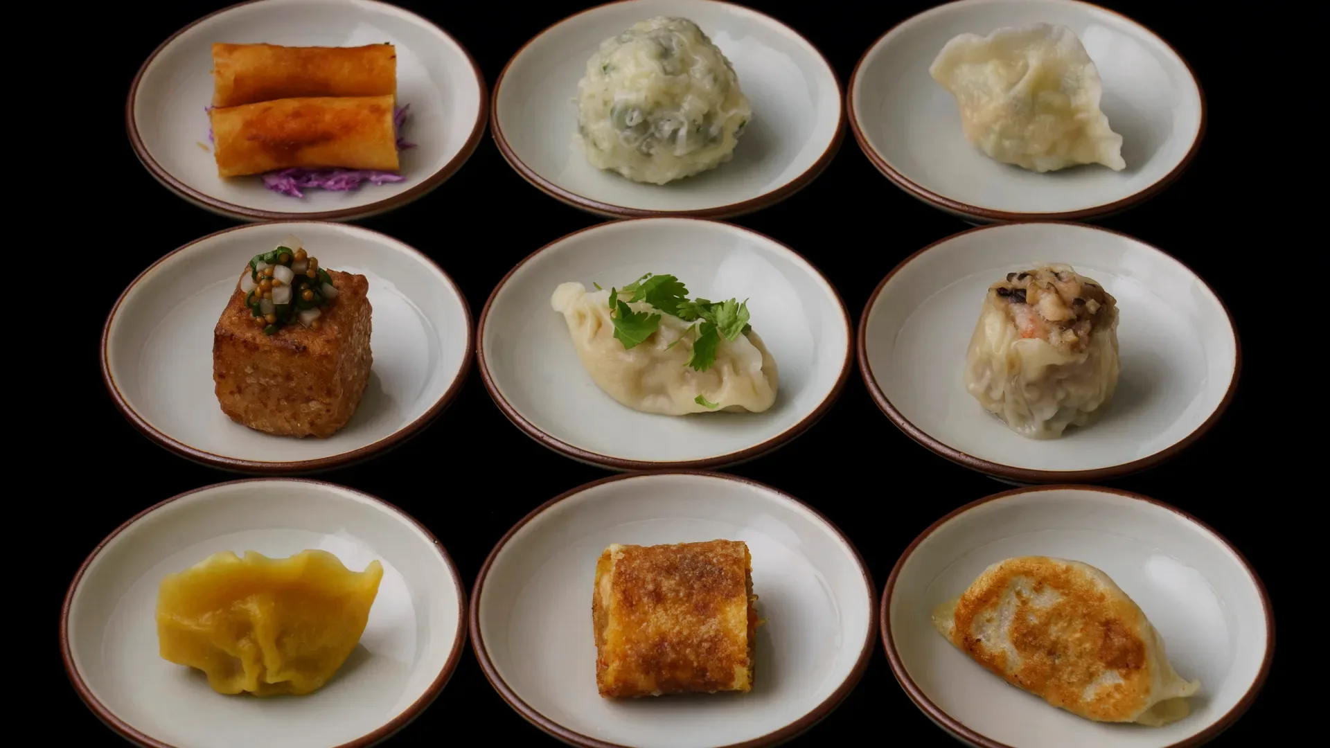 A selection of the dishes at Tousenkaku, Tokyo.