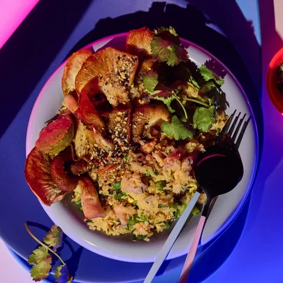 Trisha Greentree’s spanner crab and mushroom fried rice