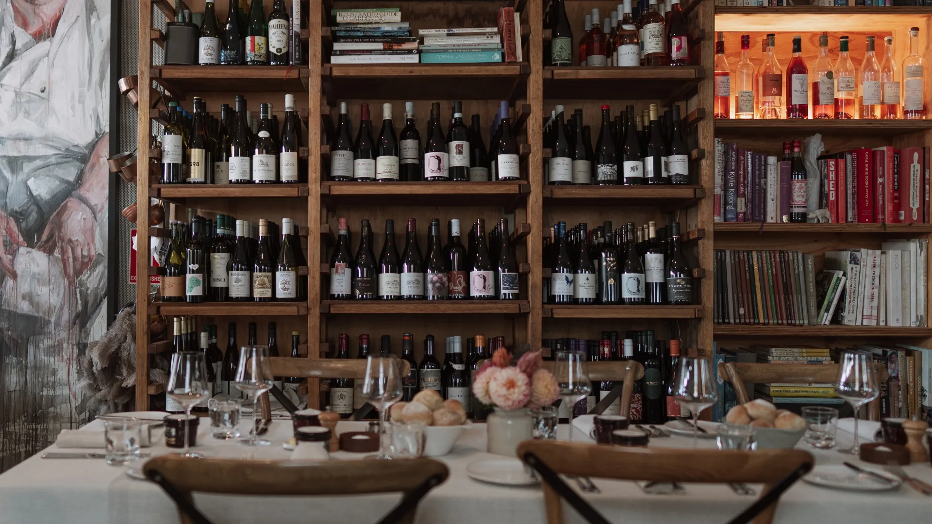 Table setting at Du Fermier, Trentham Vic