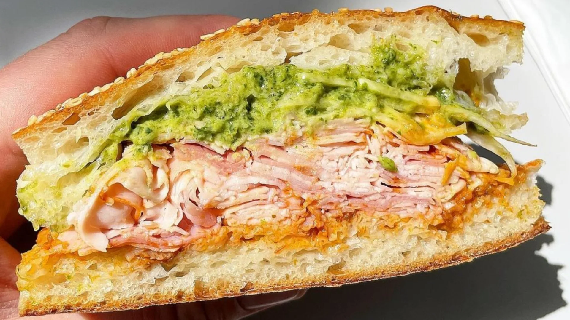 Stacked sandwich at Hector's Bakery