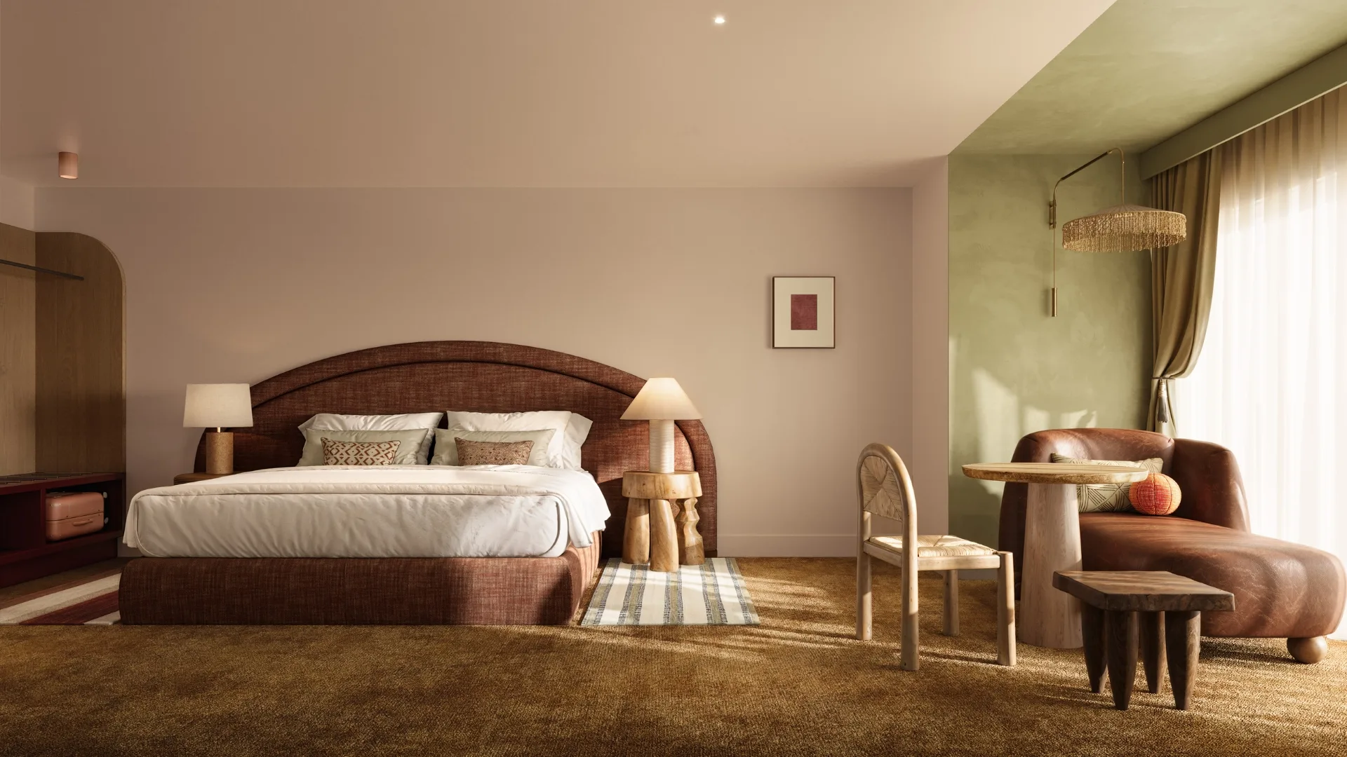 Custom furniture, earthy tones and plenty of texture make for stunning ambience at Hyde Perth